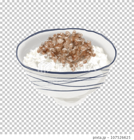 Natto rice illustration Natto rice illustration 107526625