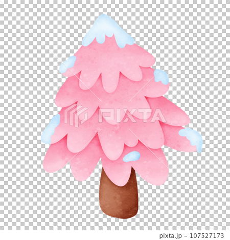 Pink Christmas tree 107527173