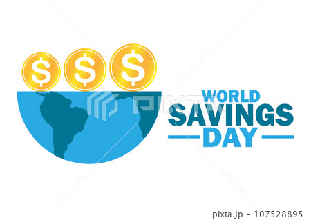 World Savings Day Vector Template Design Illustration 107528895