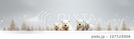 シロクマと氷山（3D） 107528906