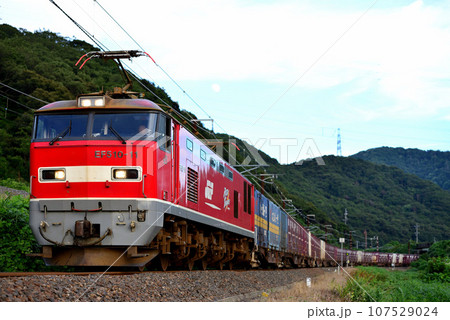 北陸本線を走るEF510-11コンテナ貨物列車 107529024