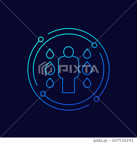 rehydrate icon, linear vector designのイラスト素材 [107530241] - PIXTA