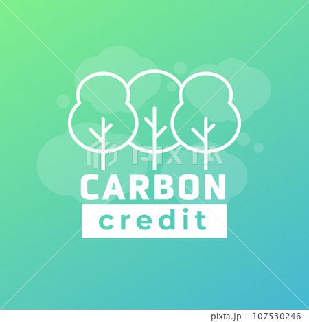 carbon credit design, co2 gas carbon offset vector 107530246
