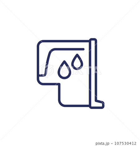 printer cartridge line icon on white printer cartridge line icon on white 107530412
