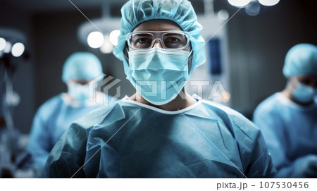 Medical Portrait of Doctor in Operation Room Medical Portrait of Doctor in Operation Room 107530456
