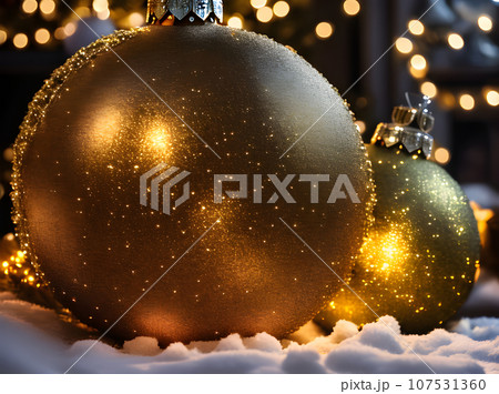 Detailed cinematic HDR K cozy Christmas ball. 107531360