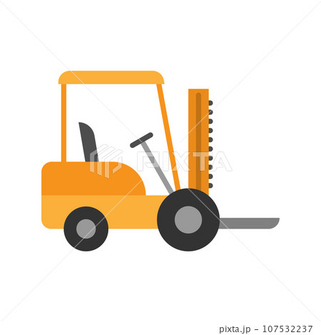 Forklift truck icon. Pictogram isolated on white background. Forklift truck icon. Pictogram isolated on white background. 107532237