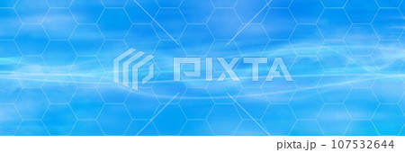 Geometric hexagon arranged in a honeycomb on a fuzzy background. Geometric hexagon arranged in a honeycomb on a fuzzy background. 107532644