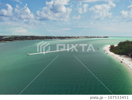 Aerial view of Lido key near Sarasota Florida. Drone Image. Aerial view of Lido key near Sarasota Florida. Drone Image. 107533451