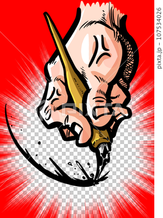 用力握筆的劇畫風格插畫 用力握筆的劇畫風格插畫 107534026