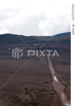 Aerial view of the Plaine des Sables in Reunion Island Aerial view of the Plaine des Sables in Reunion Island 107534302