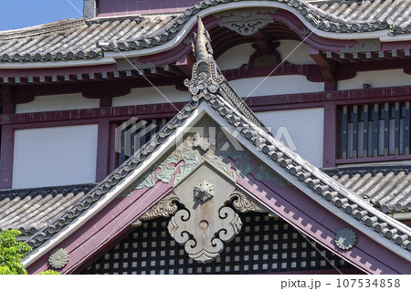 伏見桃山城 大天守 懸魚 夏(京都府京都市伏見区) 伏見桃山城 大天守 懸魚 夏(京都府京都市伏見区) 107534858