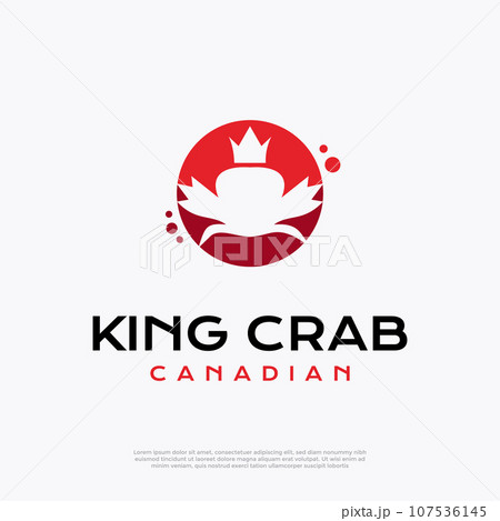 King crab logo with Canadian leaf inspiration logo design King crab logo with Canadian leaf inspiration logo design 107536145