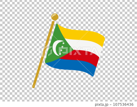 Comoros flag icon vector illustration 107536436