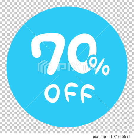 70% OFF sale icon 107536651