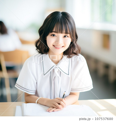 勉強する女の子 勉強する女の子 107537680