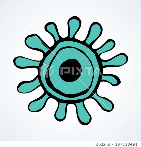 Corono virus bacterium. Vector drawing 107538491