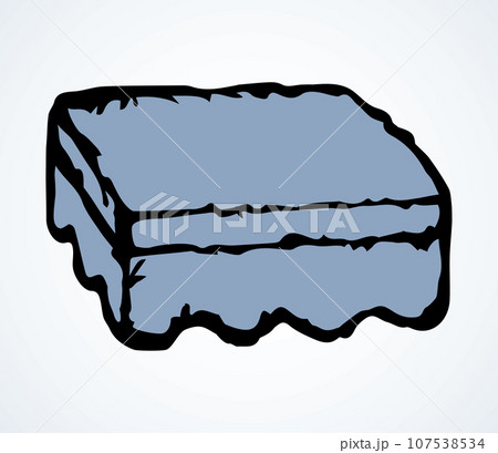 Sponge for washing dishes. Vector drawing Sponge for washing dishes. Vector drawing 107538534