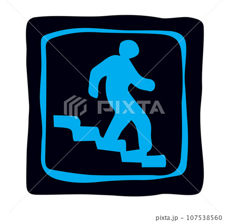 Road sign. Underground crossing. Vector drawing 107538560