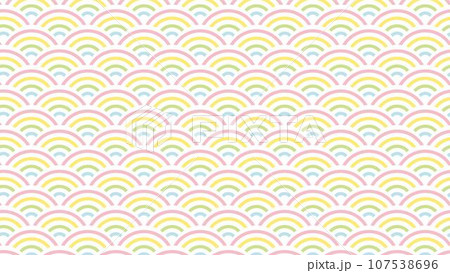カラフル和柄パターン模様 107538696