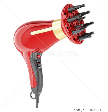 Diffuser hair dryer, 3D rendering Diffuser hair dryer, 3D rendering 107539168