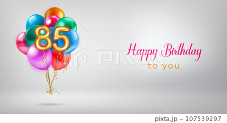 Festive birthday illustration with balloons 107539297