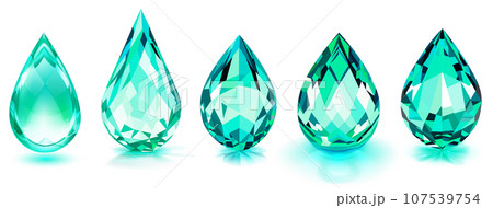 Set of crystal drops Set of crystal drops 107539754