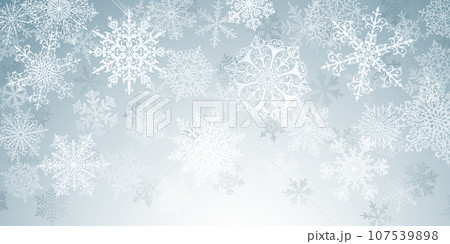 Christmas background of complex snowflakes Christmas background of complex snowflakes 107539898