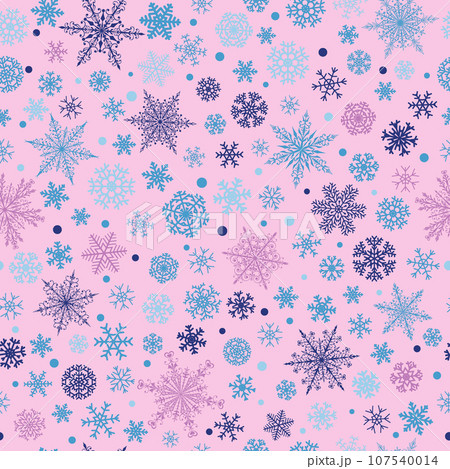 Christmas seamless pattern of snowflakes 107540014