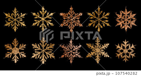Set of shiny snowflakes 107540282