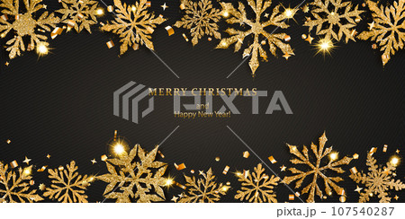 Background of shiny snowflakes 107540287