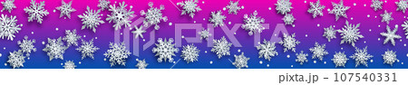 Christmas banner of paper snowflakes Christmas banner of paper snowflakes 107540331