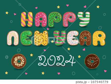 Sweets Happy New Year 2024 107540779