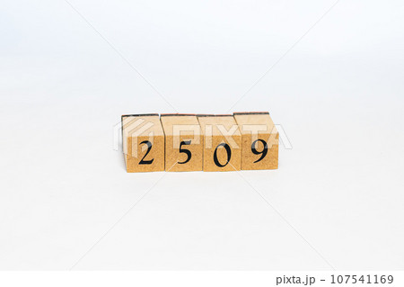 木のブロック　数字　2509 107541169