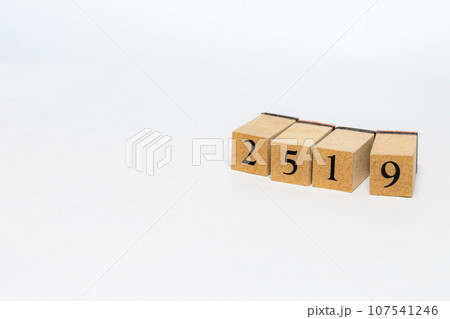 木のブロック　数字　2519 107541246