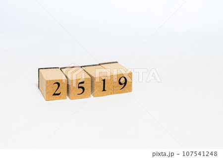 木のブロック　数字　2519 107541248