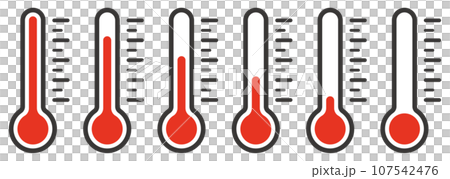 溫度計簡單矢量插圖集 107542476