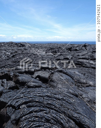 ハワイ火山国立公園　溶岩台地 107542621