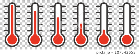Thermometer simple vector illustration set Thermometer simple vector illustration set 107542655