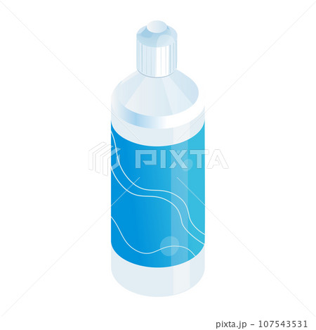 コンタクトレンズの洗浄液のイラスト コンタクトレンズの洗浄液のイラスト 107543531