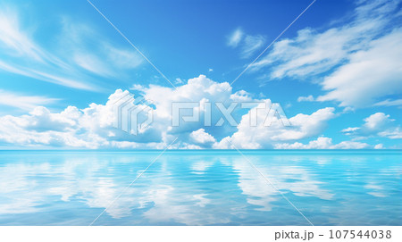 青空と海のイラスト素材 [107544038] - PIXTA
