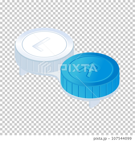 Illustration of contact lens case Illustration of contact lens case 107544099