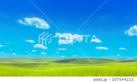 青空と草原 107544223