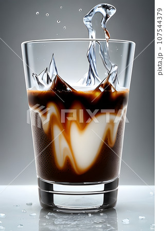 titled icy coffee the focus is on a glass titled icy coffee the focus is on a glass 107544379