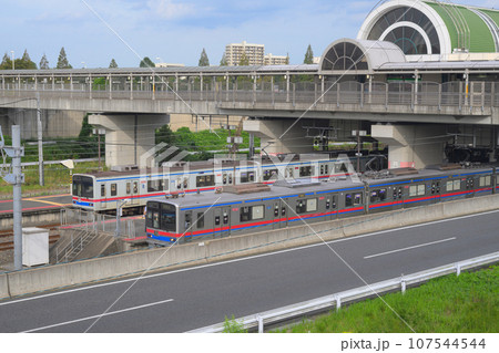 北総鉄道 印西牧の原駅 京成車両の並び 北総鉄道 印西牧の原駅 京成車両の並び 107544544