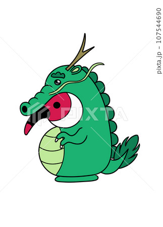 辰年の龍とトキのコラボ 107544690