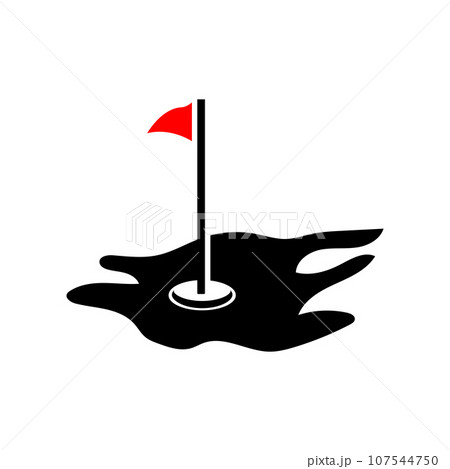 Golf Logo Design, Design Vector Golf Ball And Golf Club Tournament, Illustration Template 107544750