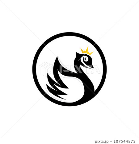 Logo Swan Vector Desain Template illustration 107544875