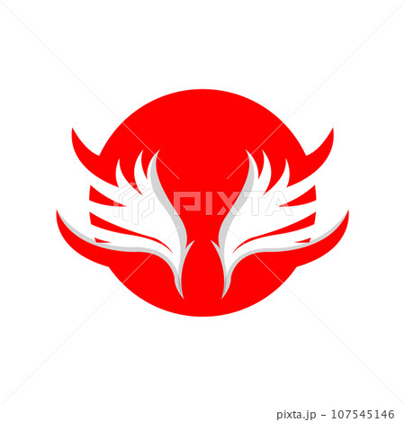 Wing Logo Design, Vector Eagle Falcon Wings, Beauty Flying Bird, Illustration Symbol Wing Logo Design, Vector Eagle Falcon Wings, Beauty Flying Bird, Illustration Symbol 107545146