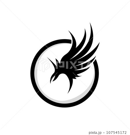 Wing Logo Design, Vector Eagle Falcon Wings, Beauty Flying Bird, Illustration Symbol Wing Logo Design, Vector Eagle Falcon Wings, Beauty Flying Bird, Illustration Symbol 107545172